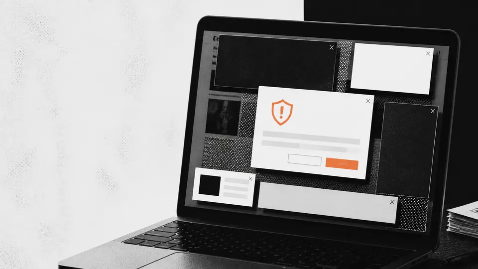広告パネルに覆われたニュースサイトのイメージ図。実際の媒体の観測画像ではありません。